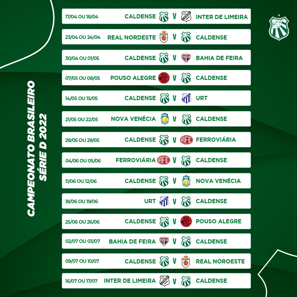 CBF divulga tabela da segunda fase da Série C do Brasileirão. Confira os  jogos - SóEsporte